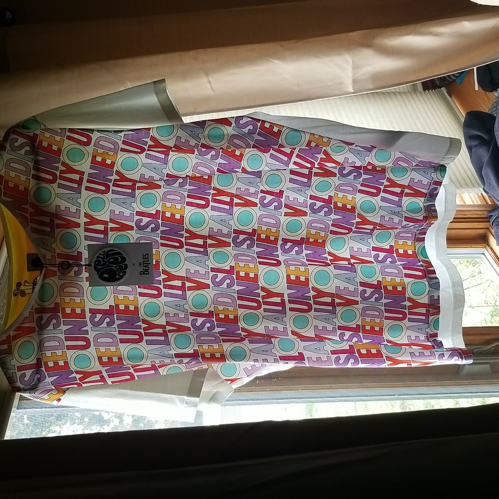 Men's Beatle's all you need print, size XXL, multi color